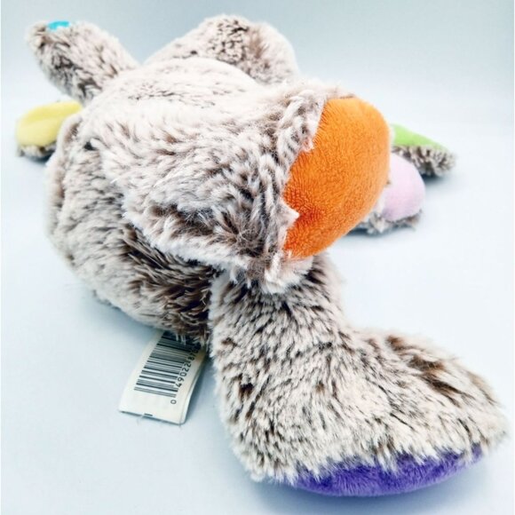 Bunny Plush Kellytoy Light Brown Stuffed Animal Colorful Paws Ears Easter 12 In - Picture 13 of 15